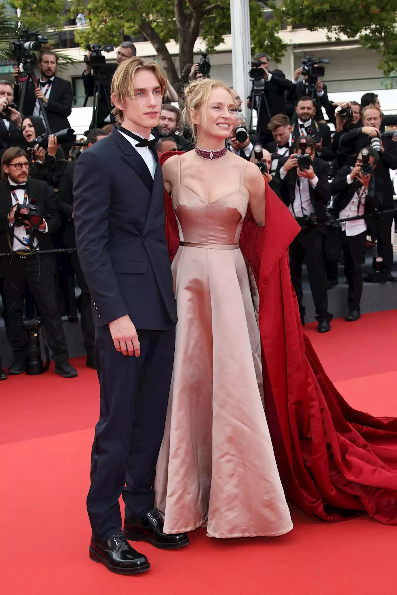 Uma Thurman Brings Her Son As Her Date to Cannes