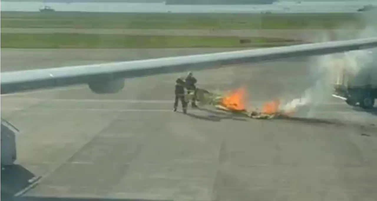 Ballon fällt auf geparktes Flugzeug und fängt Feuer - aeroTELEGRAPH