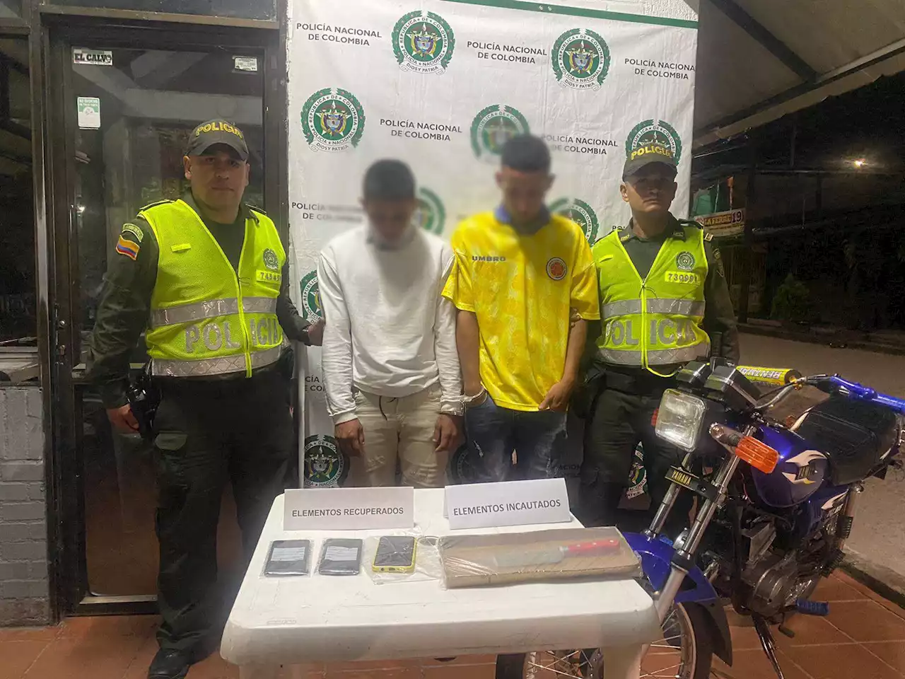 Capturan en Ibagué a dos delincuentes que tenían 15 anotaciones judiciales