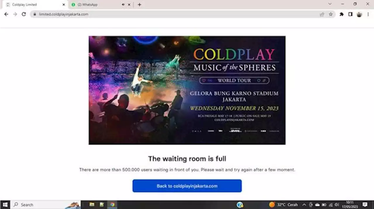 Tiket Konser Coldplay Ludes, Netizen Galau di Twitter