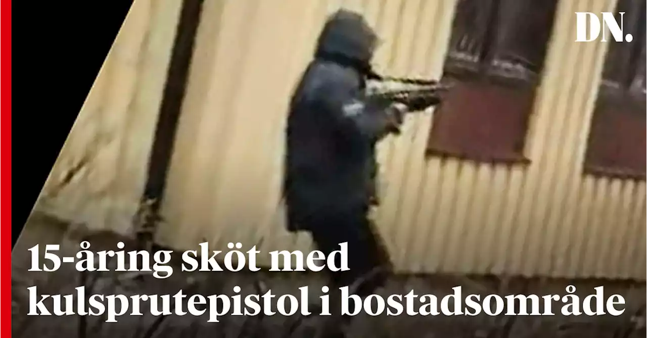 15-åring sköt med kulsprutepistol i bostadsområde