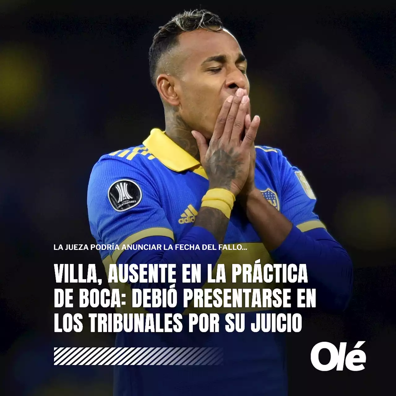 Villa, ausente en la práctica de Boca: su juicio entró en la etapa final