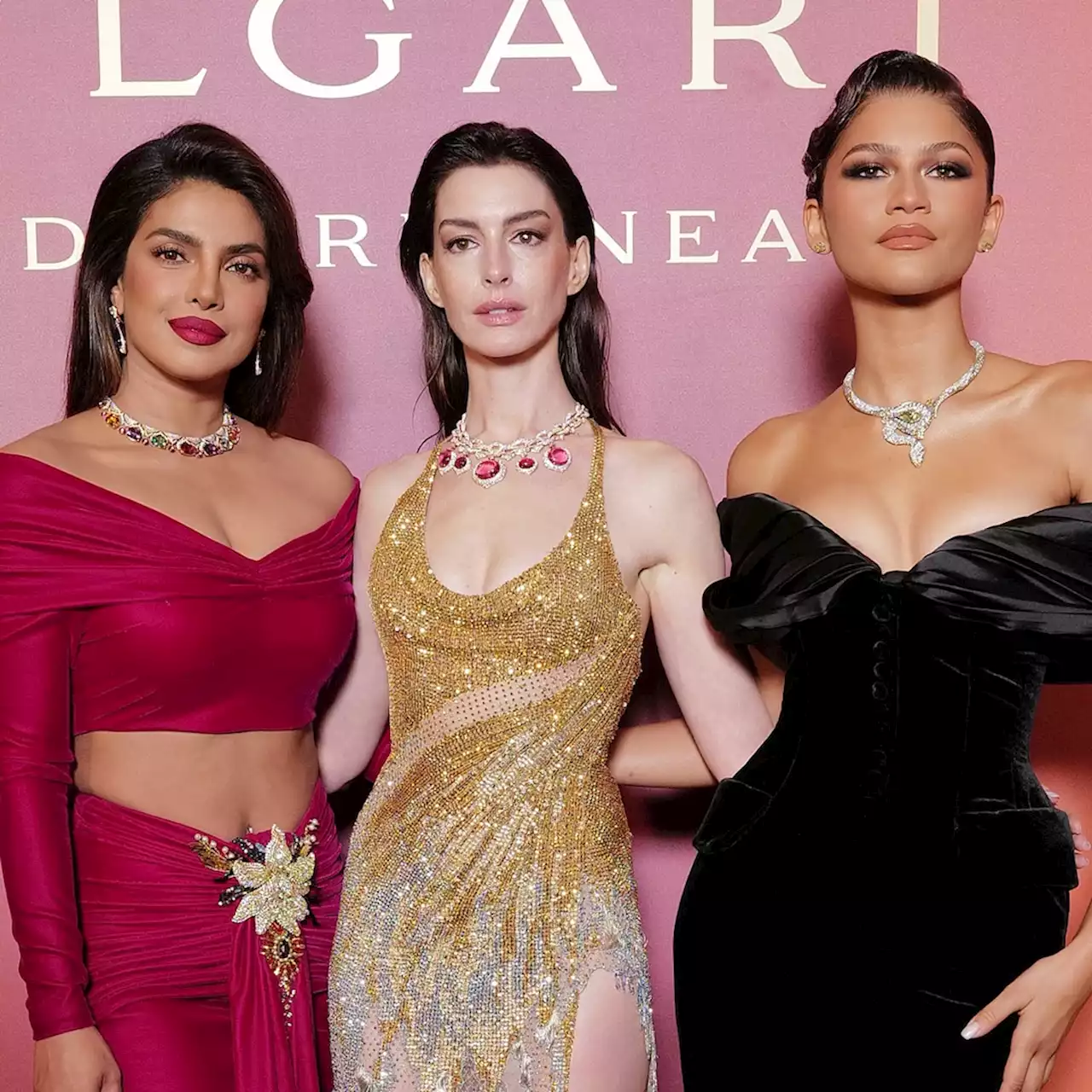 Zendaya, Anne Hathaway and Priyanka Chopra Are the Ultimate Fashion Trio During Glamorous Italy Outing - E! Online