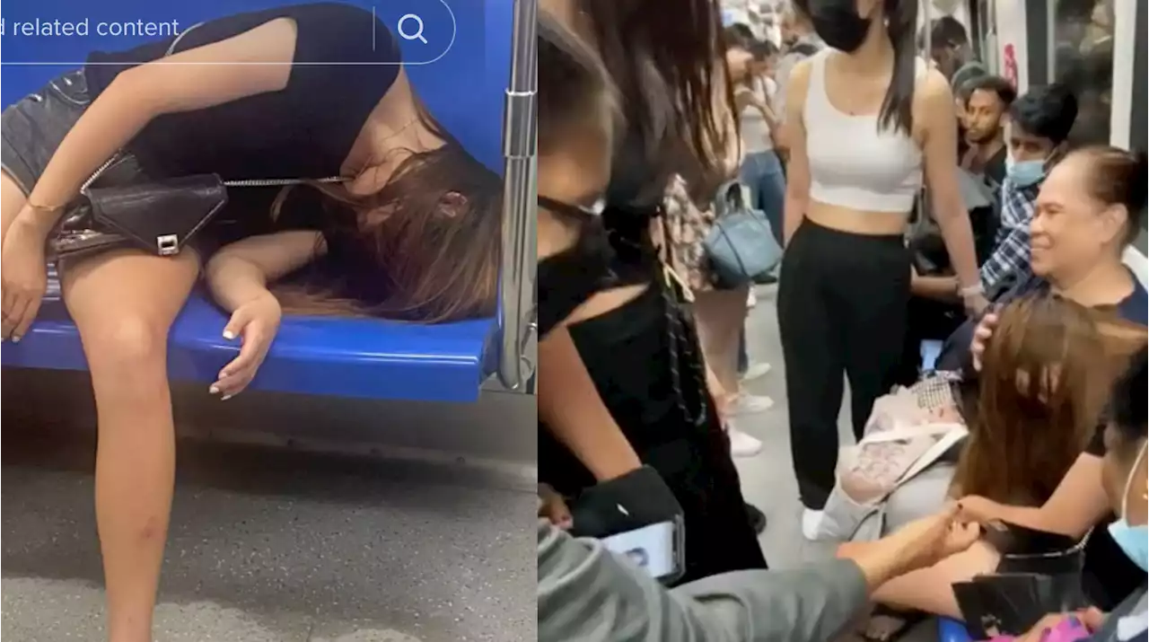 TikTok of strangers helping drunk woman on MRT goes viral - Singapore News