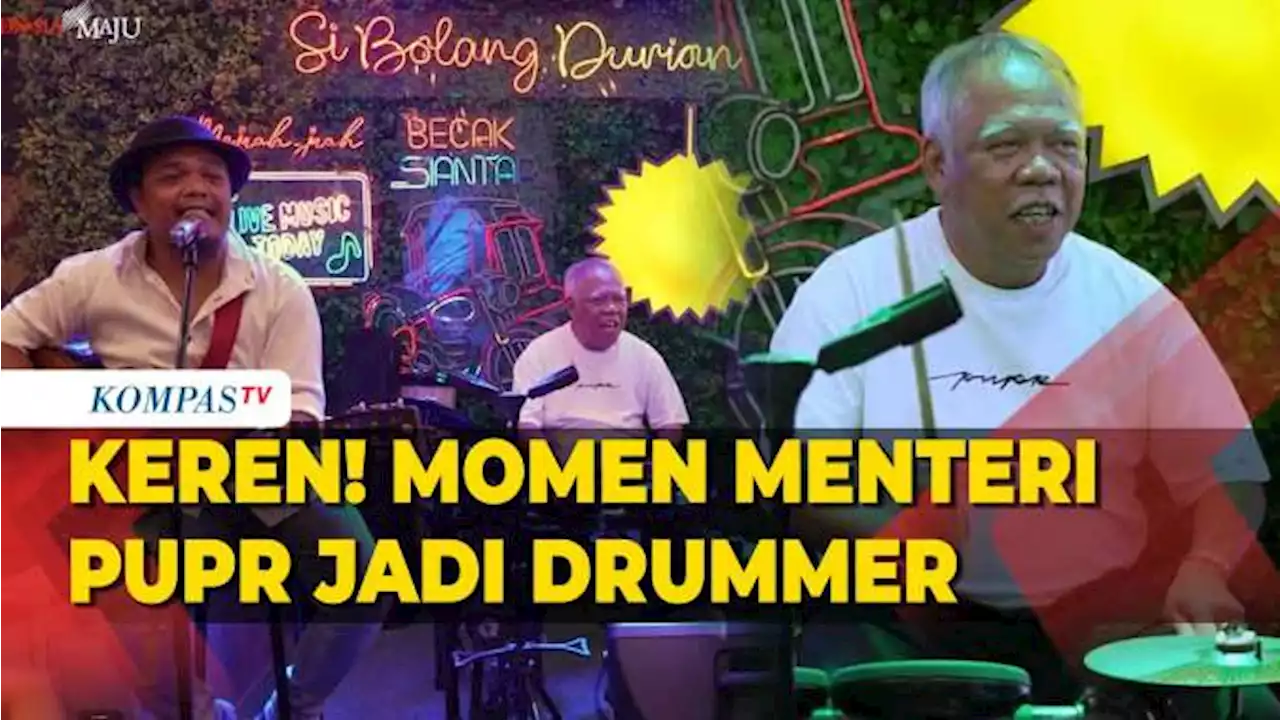 Aksi Menteri PUPR Basuki Jadi Drummer Rayakan Kemenangan Timnas Indonesia