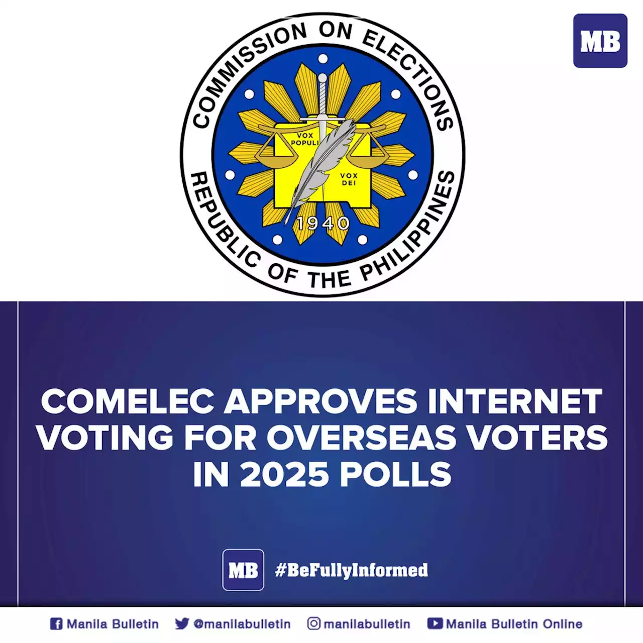 Comelec approves internet voting for overseas voters in 2025 polls