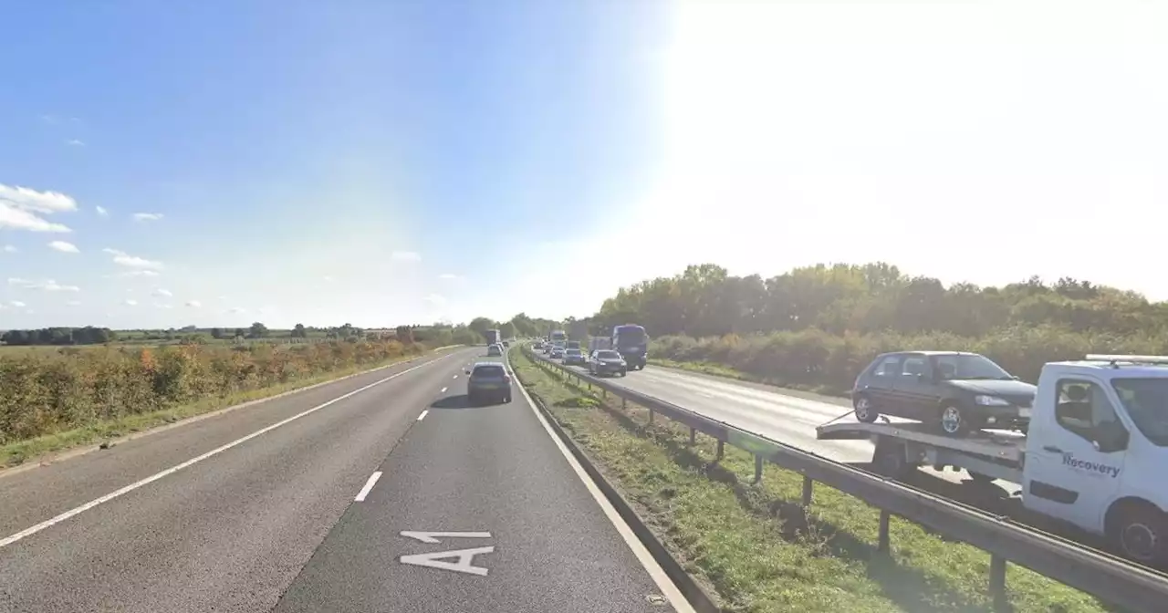 Major road partially closes after vehicle fire in Nottinghamshire