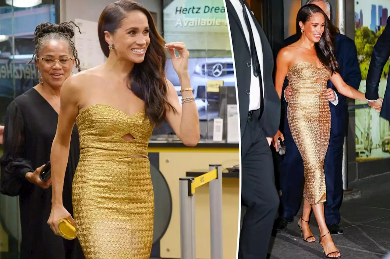 Meghan Markle sends clear message to royal family with gold dress