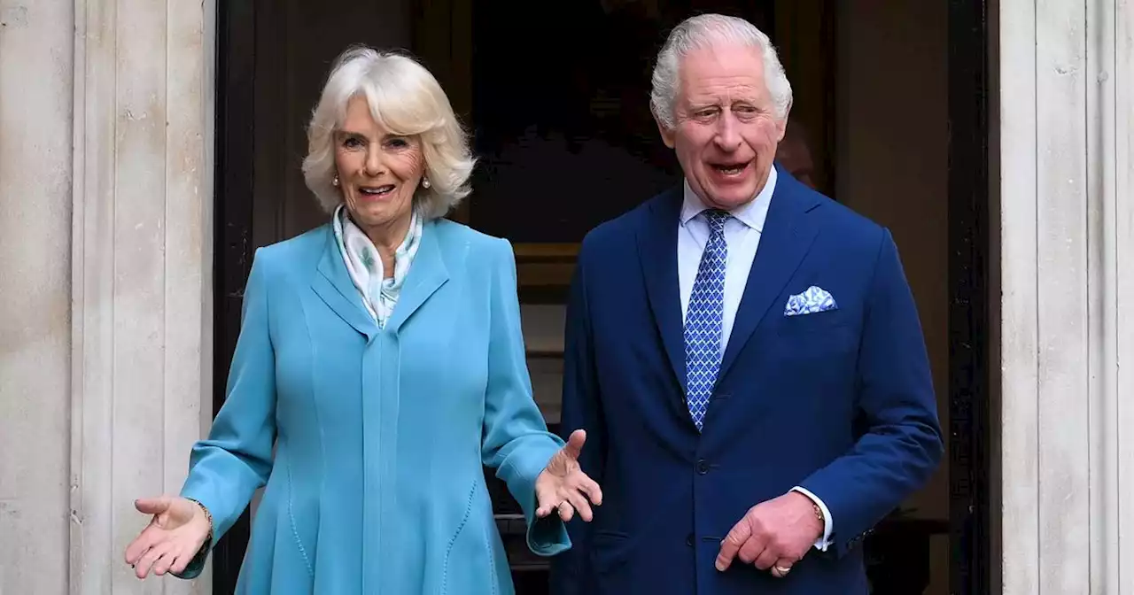 Charles and Camilla back to work after Coronation as they match in blue on visit