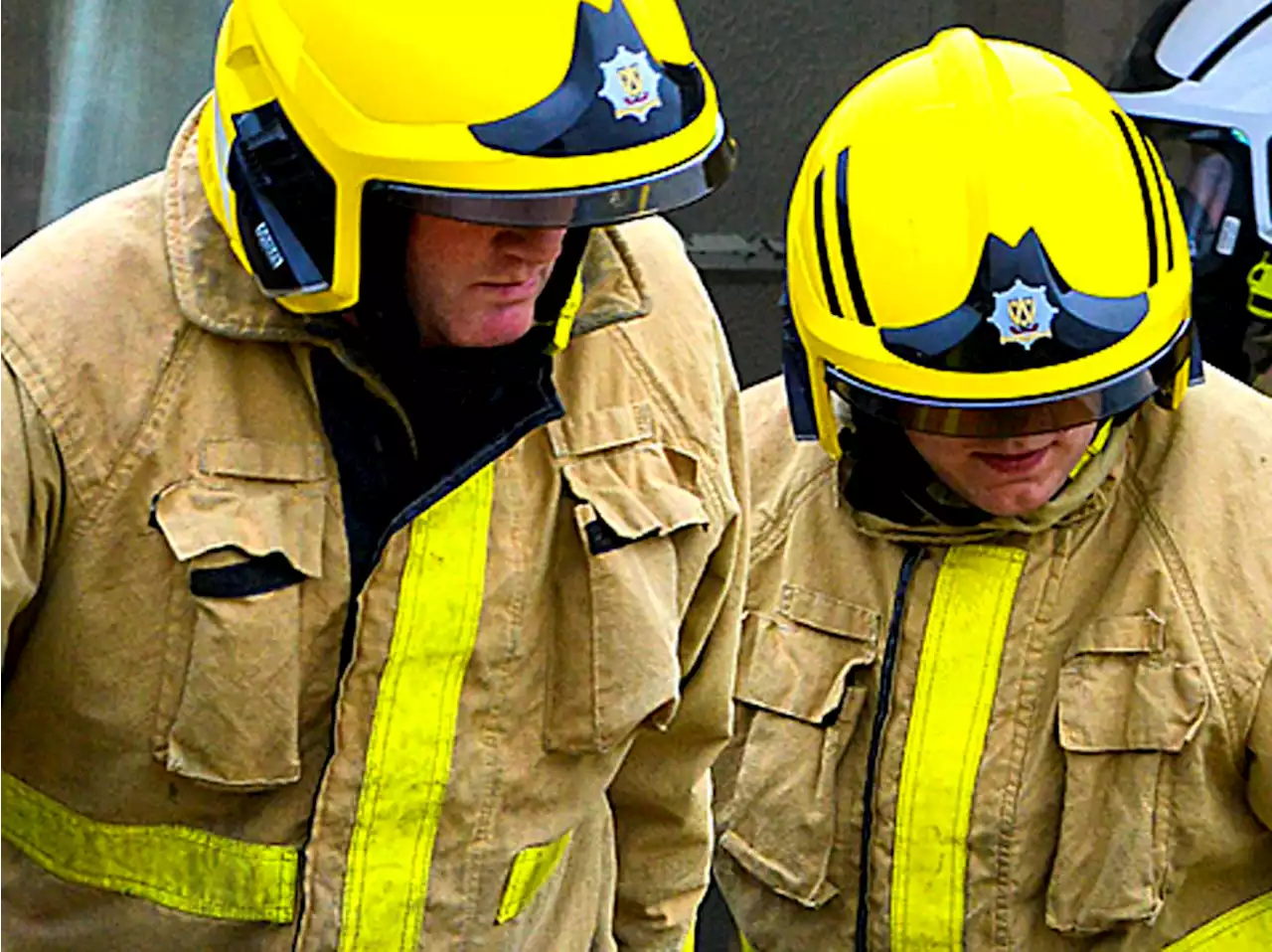 Police, fire and ambulance rush to the scene of house fire in Market Drayton