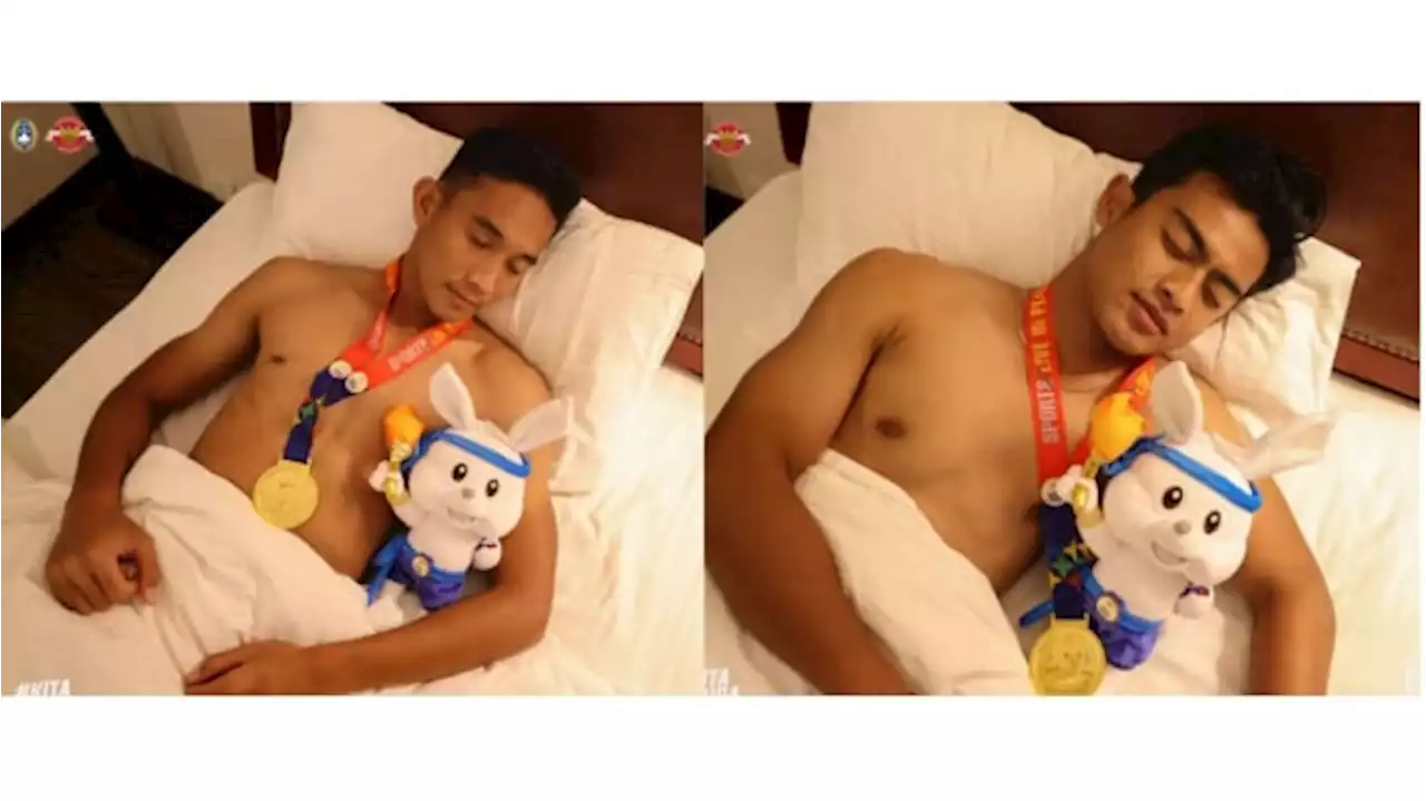 Menang SEA Games 2023, Pemain Timnas indonesia Tidur dengan Kalung Medali Emas