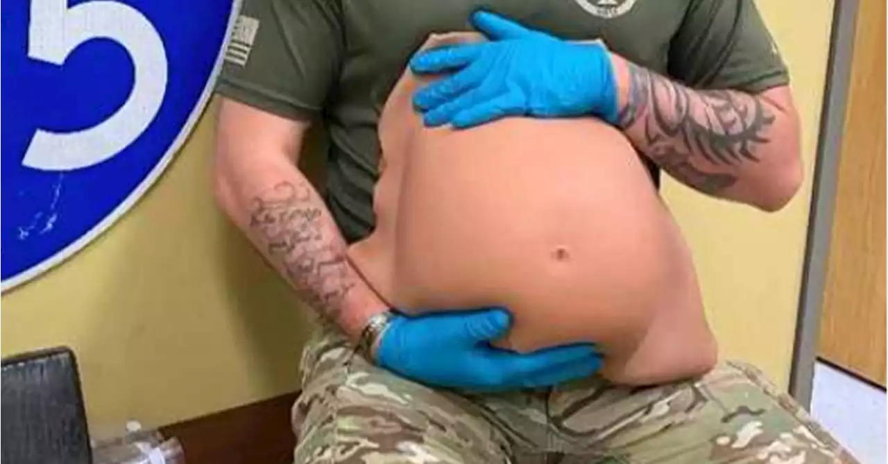 Pair allegedly try to smuggle cocaine inside a fake pregnancy belly