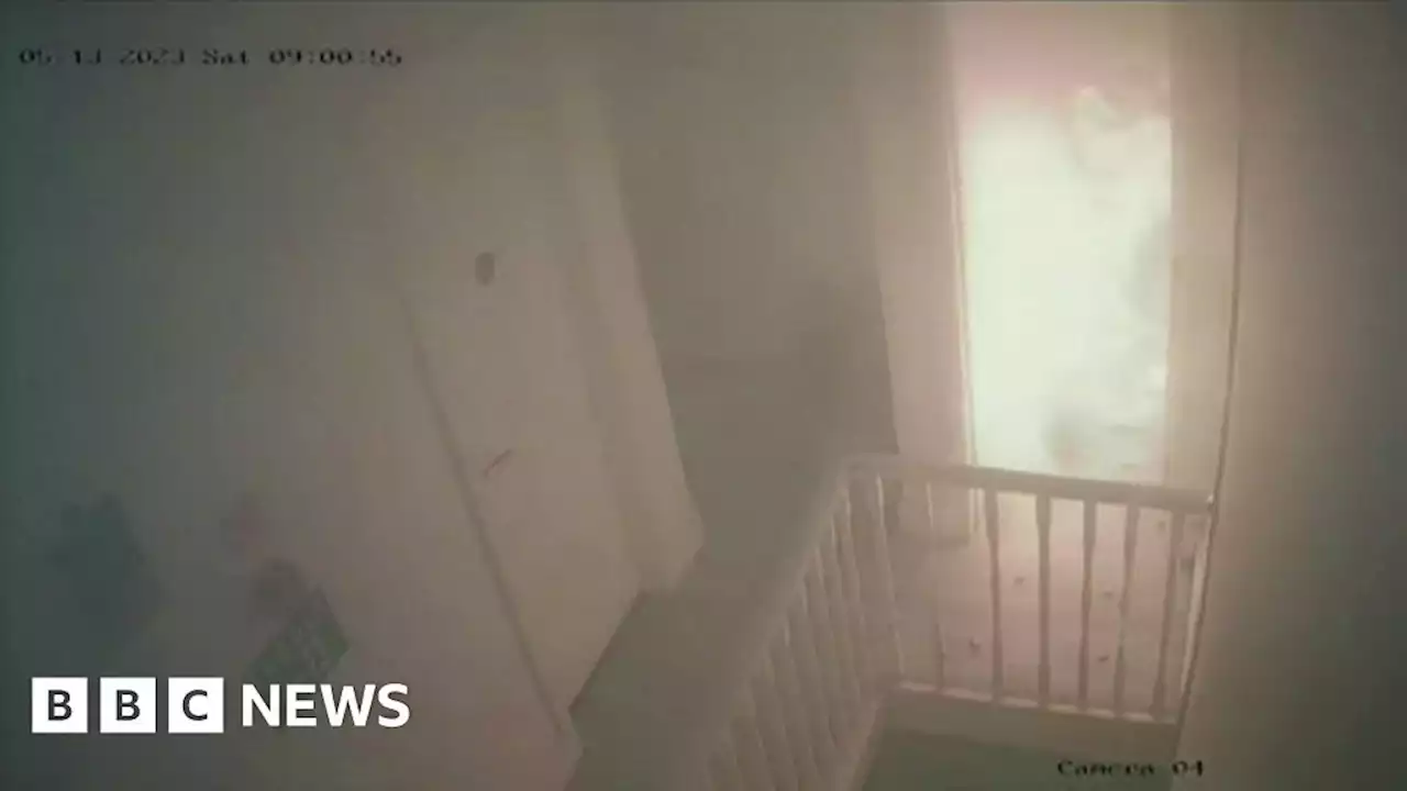 E-scooter bursting into flames in a London home caught on video