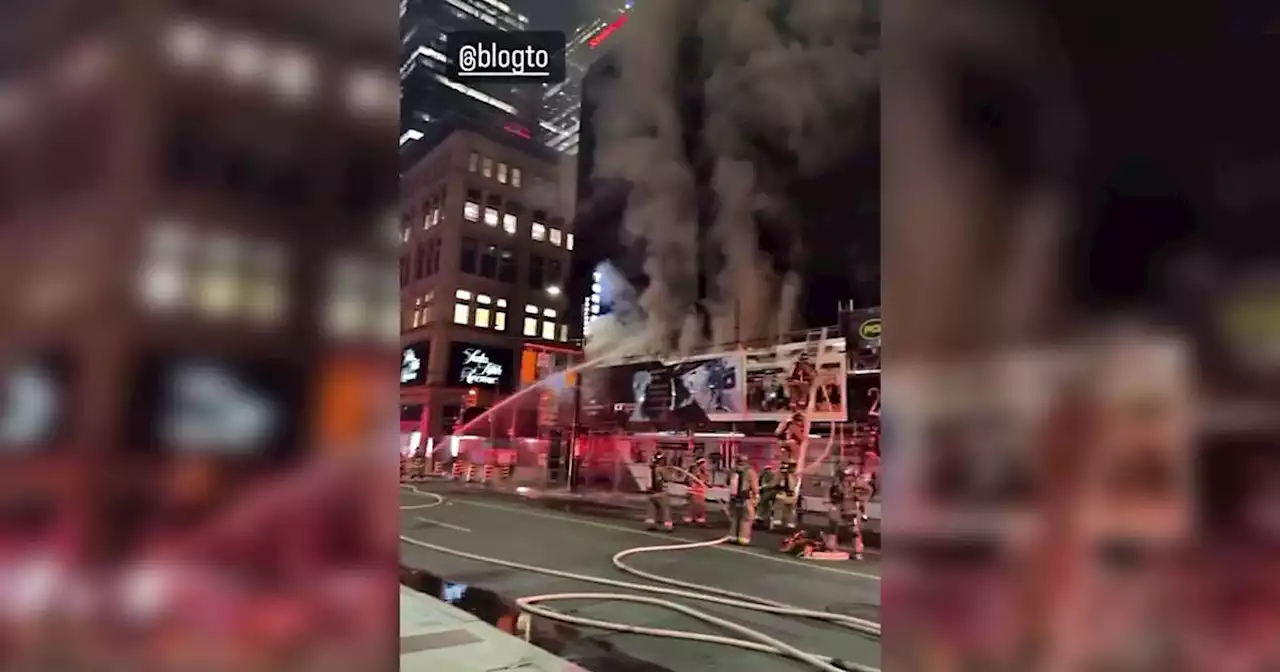 Fire rips through Toronto construction site attached to the Eaton Centre