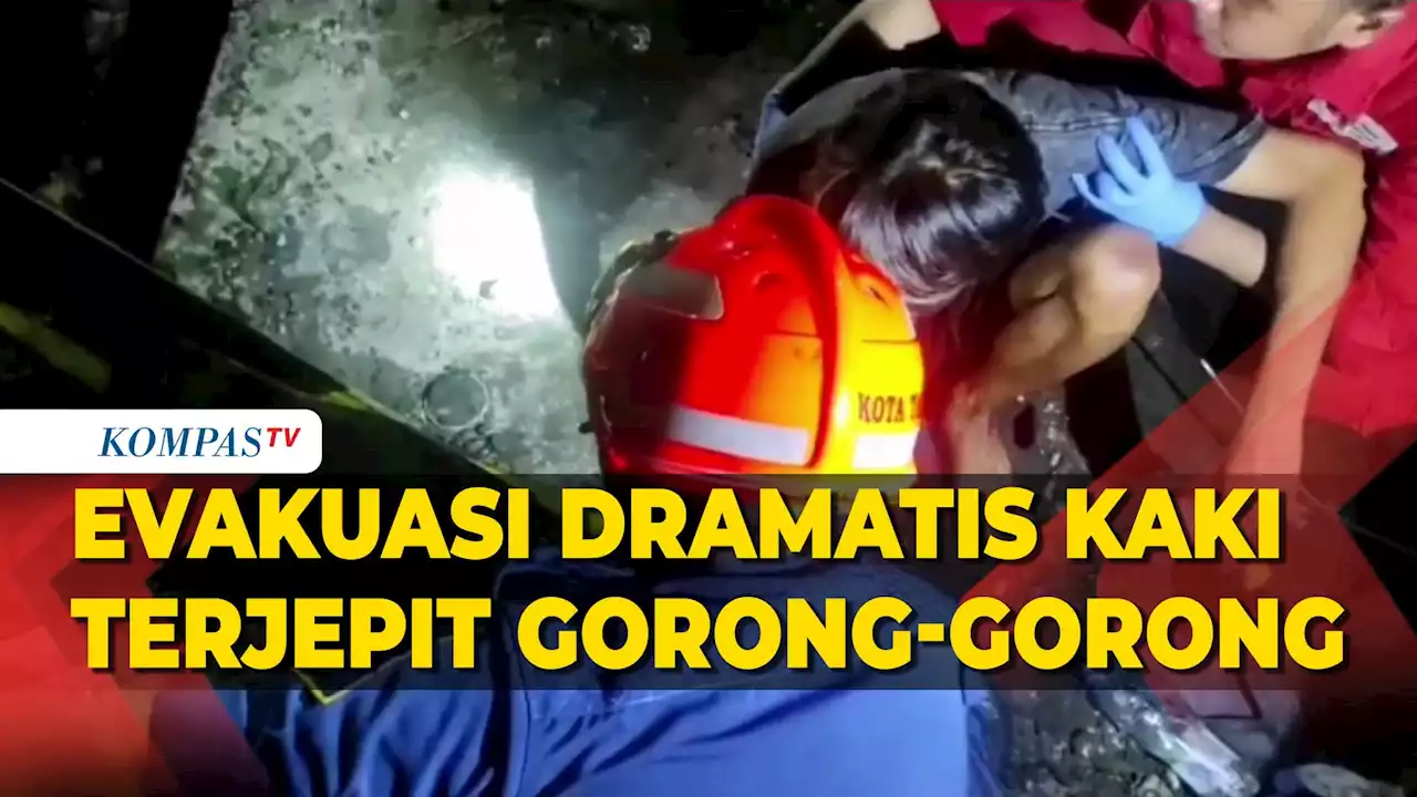 Evakuasi Dramatis Kaki Pedagang Terjepit Beton Gorong-Gorong