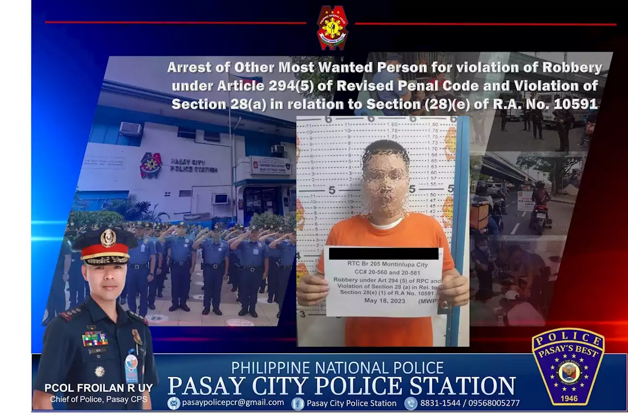 Chinese man wanted for robbery arrested in Pasay City