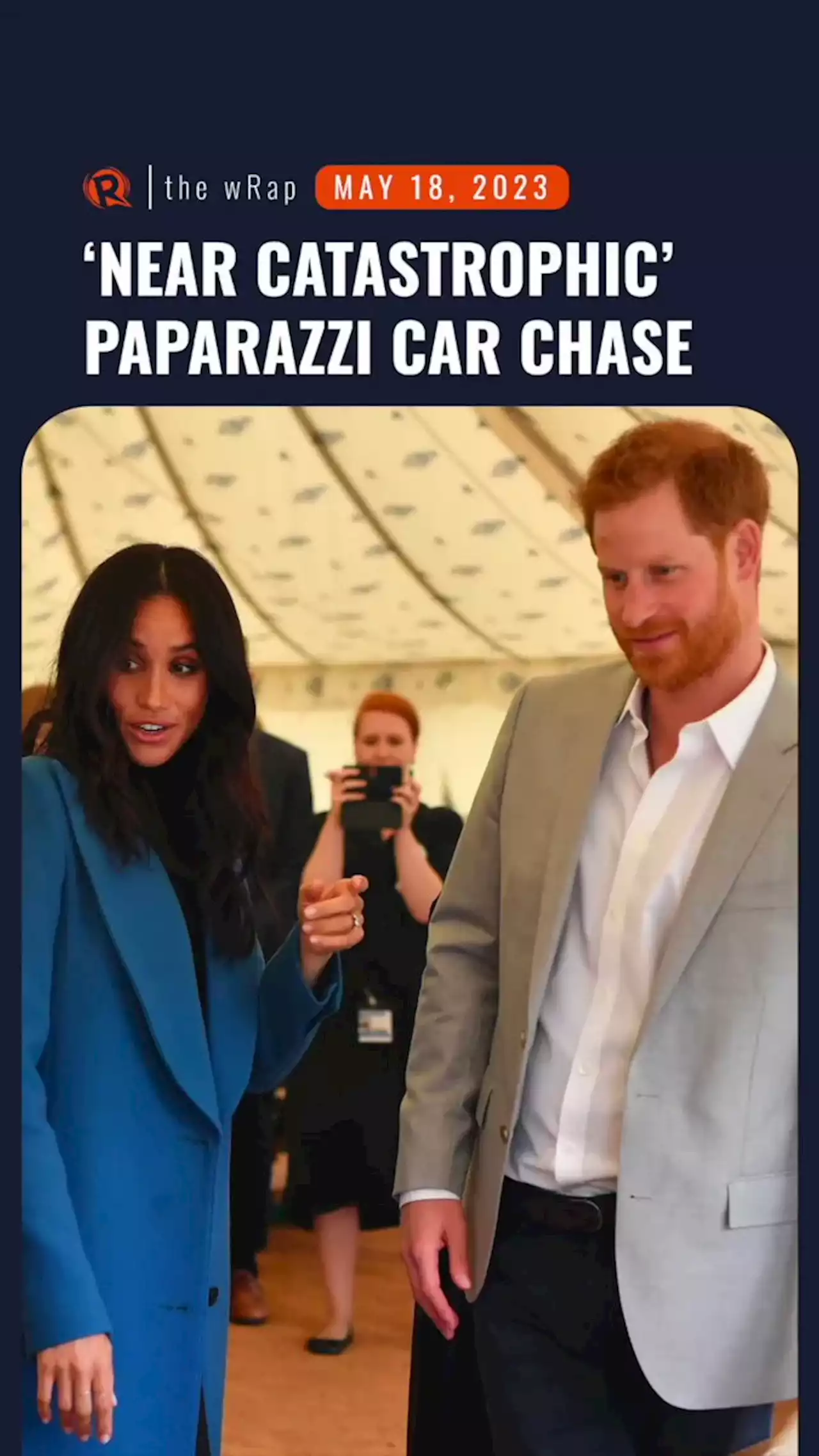 Harry, Meghan in 'near catastrophic' paparazzi car chase, spokesperson says
