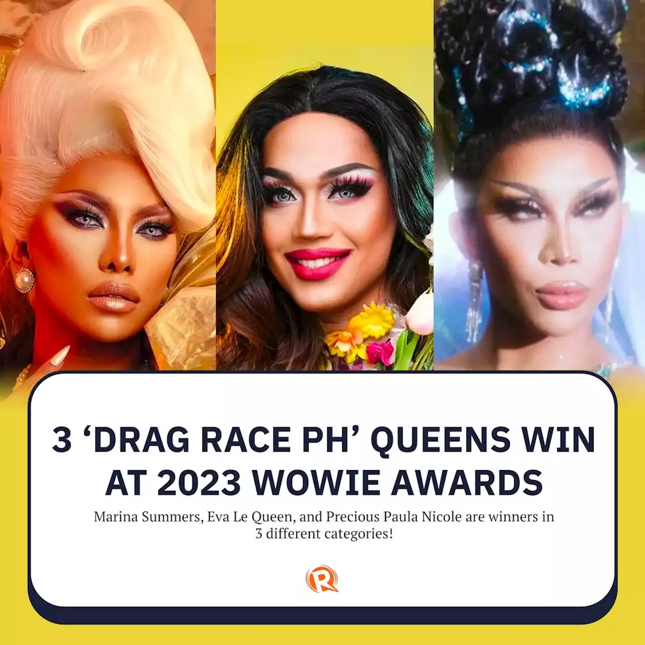 3 'Drag Race PH' queens win at 2023 WOWIE Awards