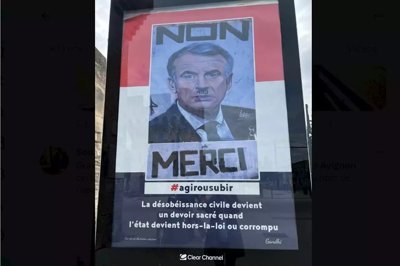 Avignon : des affiches représentant Macron en Hitler, une enquête ouverte