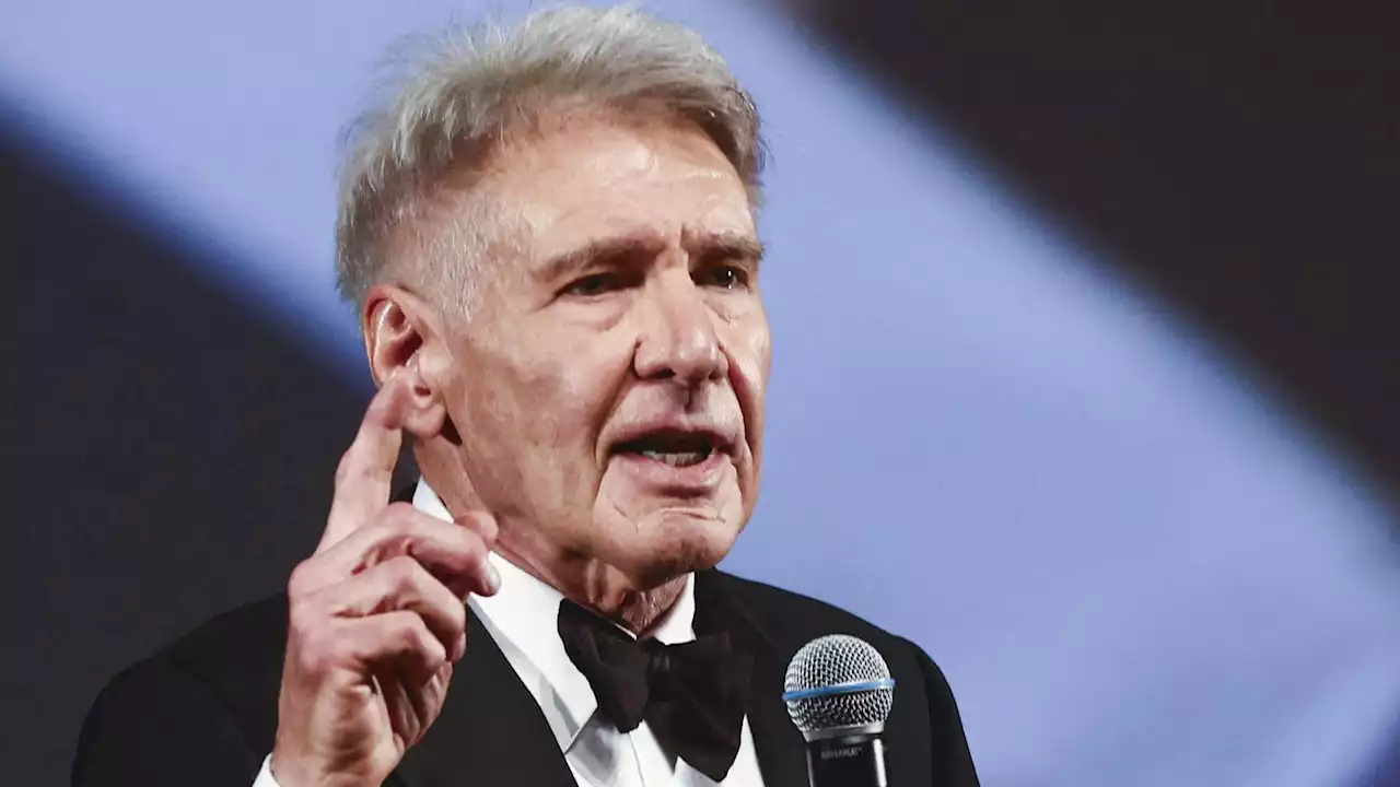 Harrison Ford 'deeply moved and humbled' by honorary Palme d'Or as he attends Indiana Jones premiere