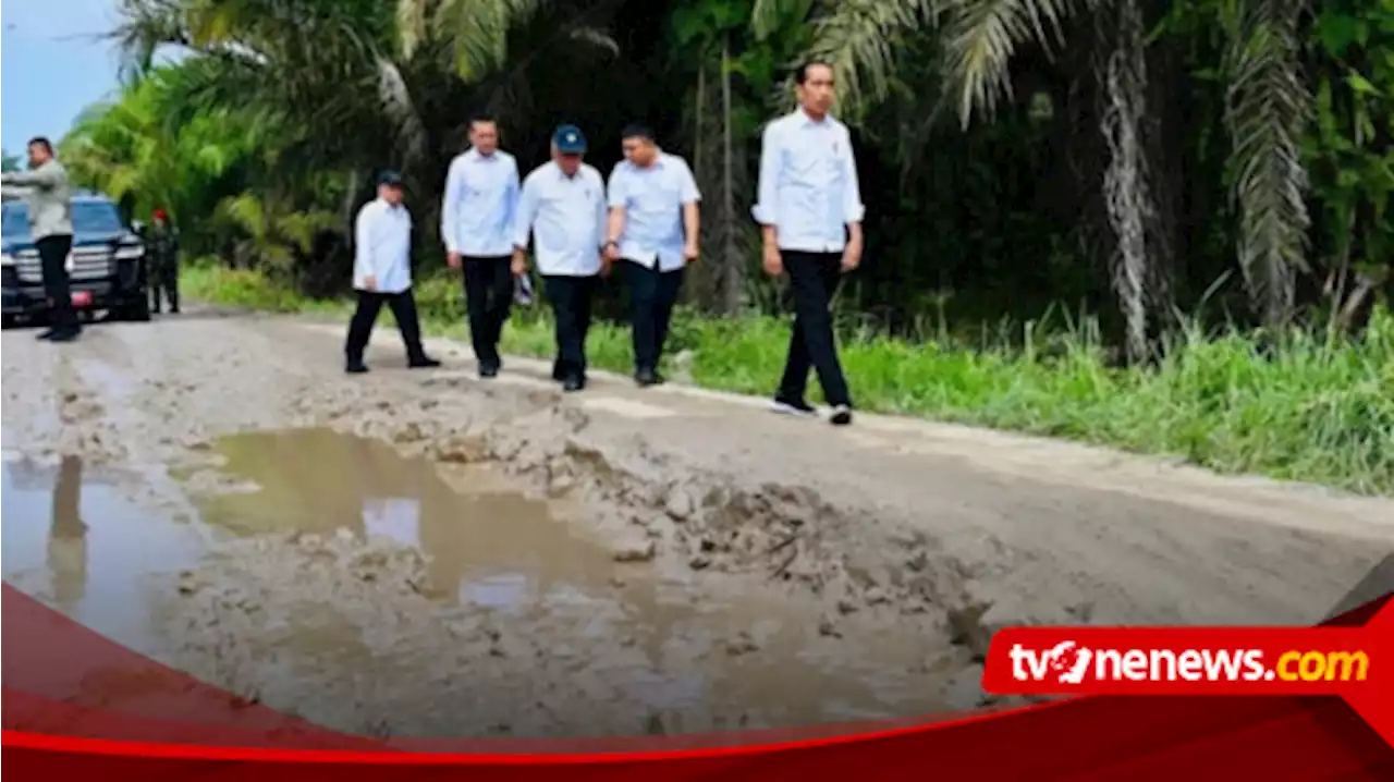 Lebih Hancur dari Lampung, Mobil Romobongan Presiden Joko Widodo Teperosok saat Hendak ke Pesisir Labura Sumut