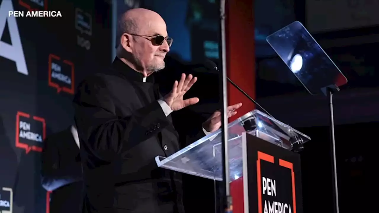 Salman Rushdie receives award for courage at 1st public outing since stabbing