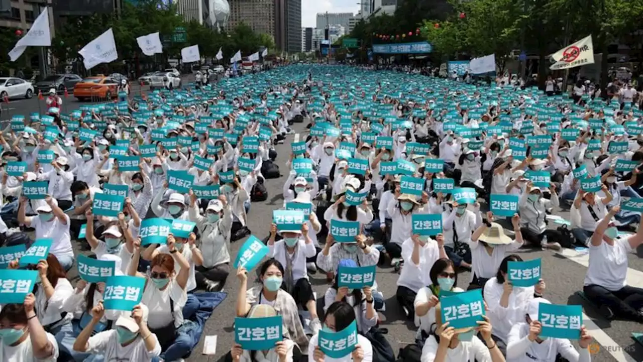 South Korean nurses strike after Yoon vetoes Bill on pay, working conditions