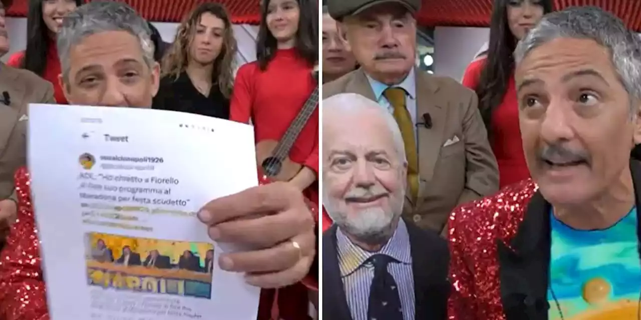 Fiorello risponde a De Laurentiis e svela un retroscena su Spalletti