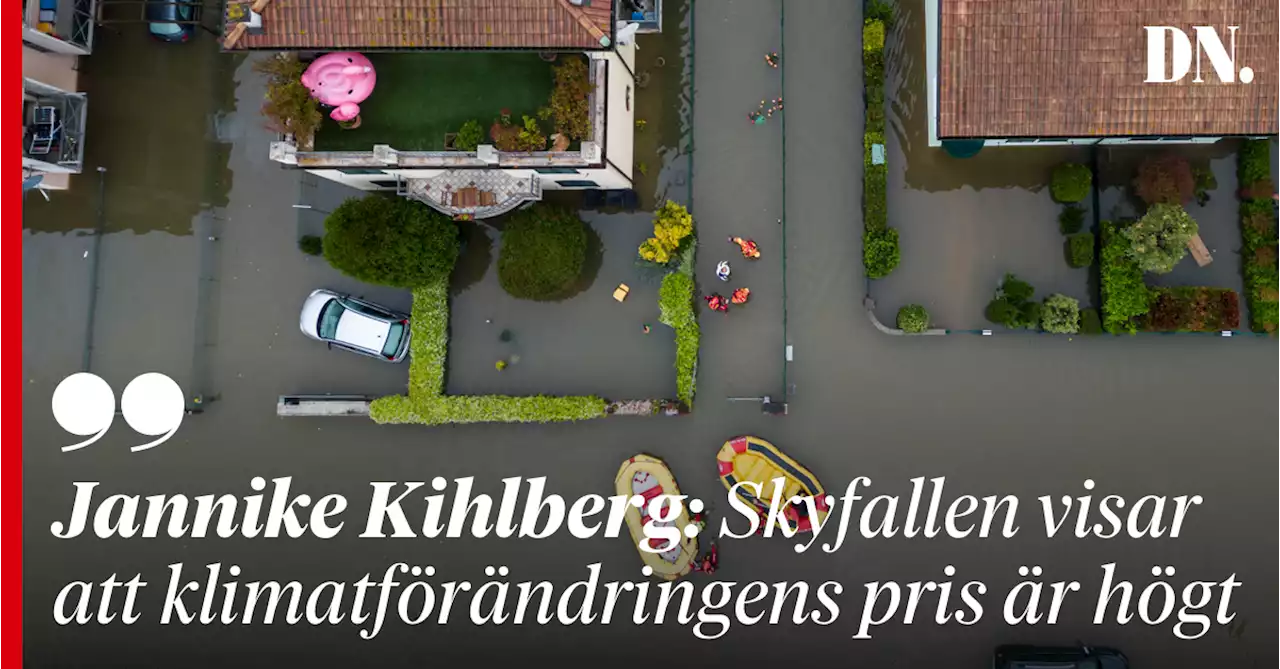 Jannike Kihlberg: Skyfallen i Italien visar att klimatförändringens pris är högt