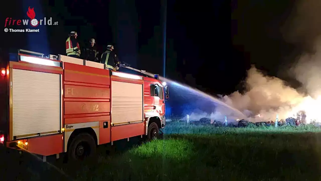 D: Mehrere hundert Rundballen durch Feuer in Düshorn (Walsrode) vernichtet