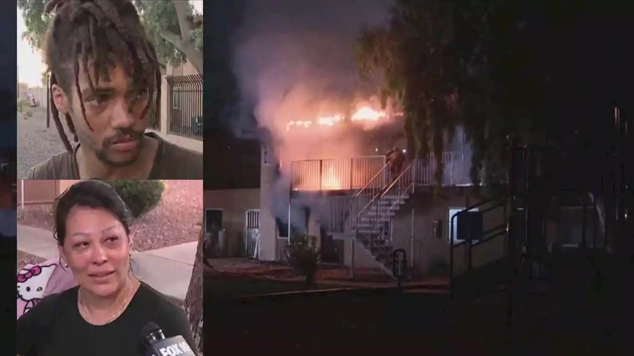 Man helps save woman, her kids from burning Phoenix apartment