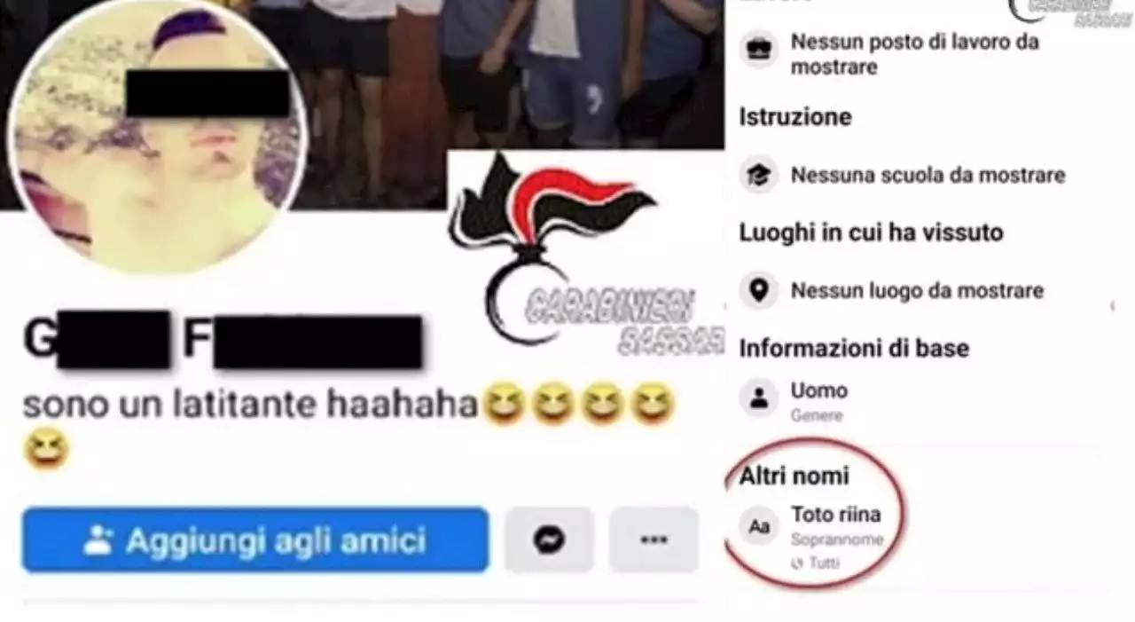 Scrive «sono un latitante» su Facebook (e lo è davvero): arrestato 24enne in Sardegna. Si paragonava a Totò Riina