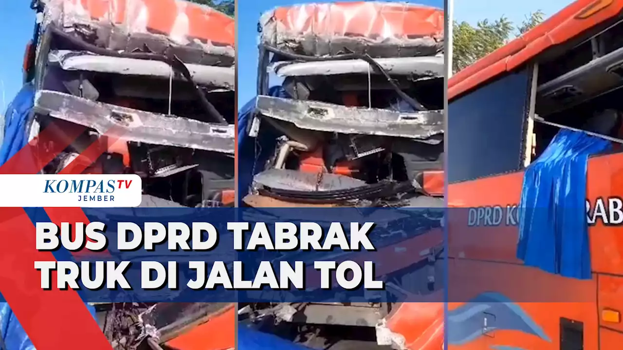 Bus DPRD Tabrak Truk di Jalan Tol Paspro, 6 Orang Terluka