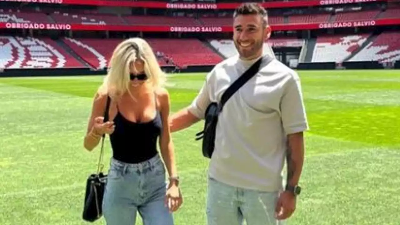 FOTOS: Salvio mostra o Estádio da Luz à namorada