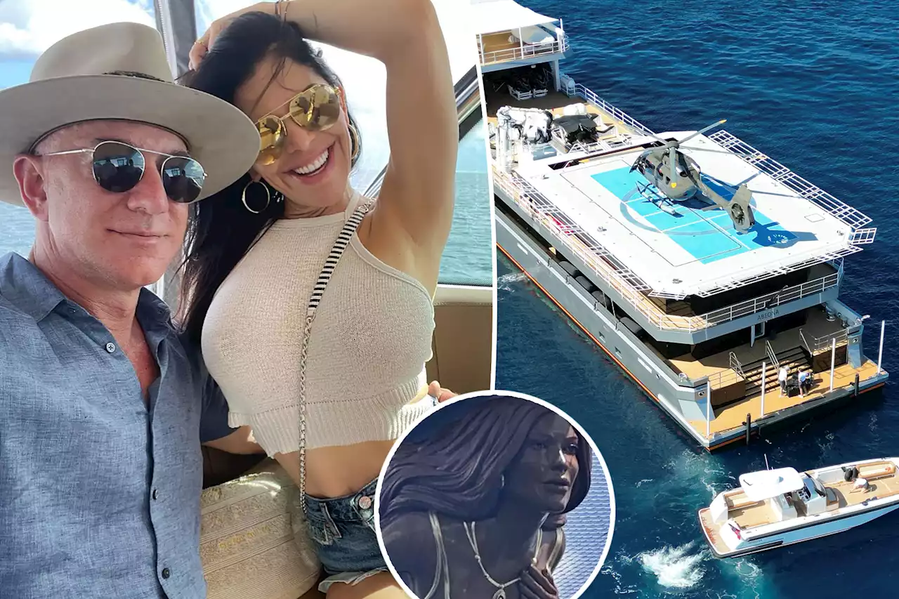 Jeff Bezos’ $500M yacht appears to have figurehead of girlfriend Lauren Sanchez