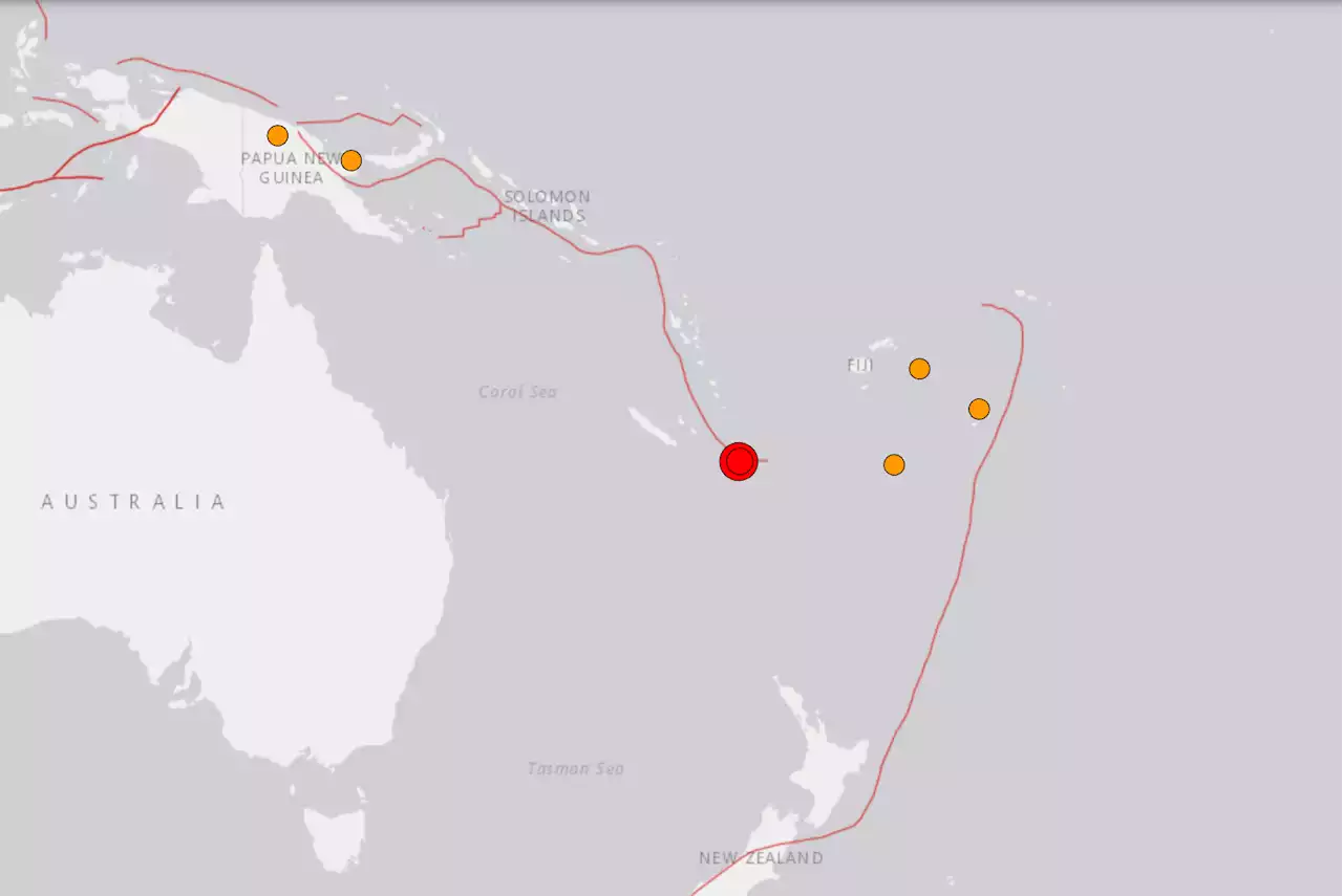 Magnitude 7.7 quake off New Caledonia triggers tsunami warning in South Pacific