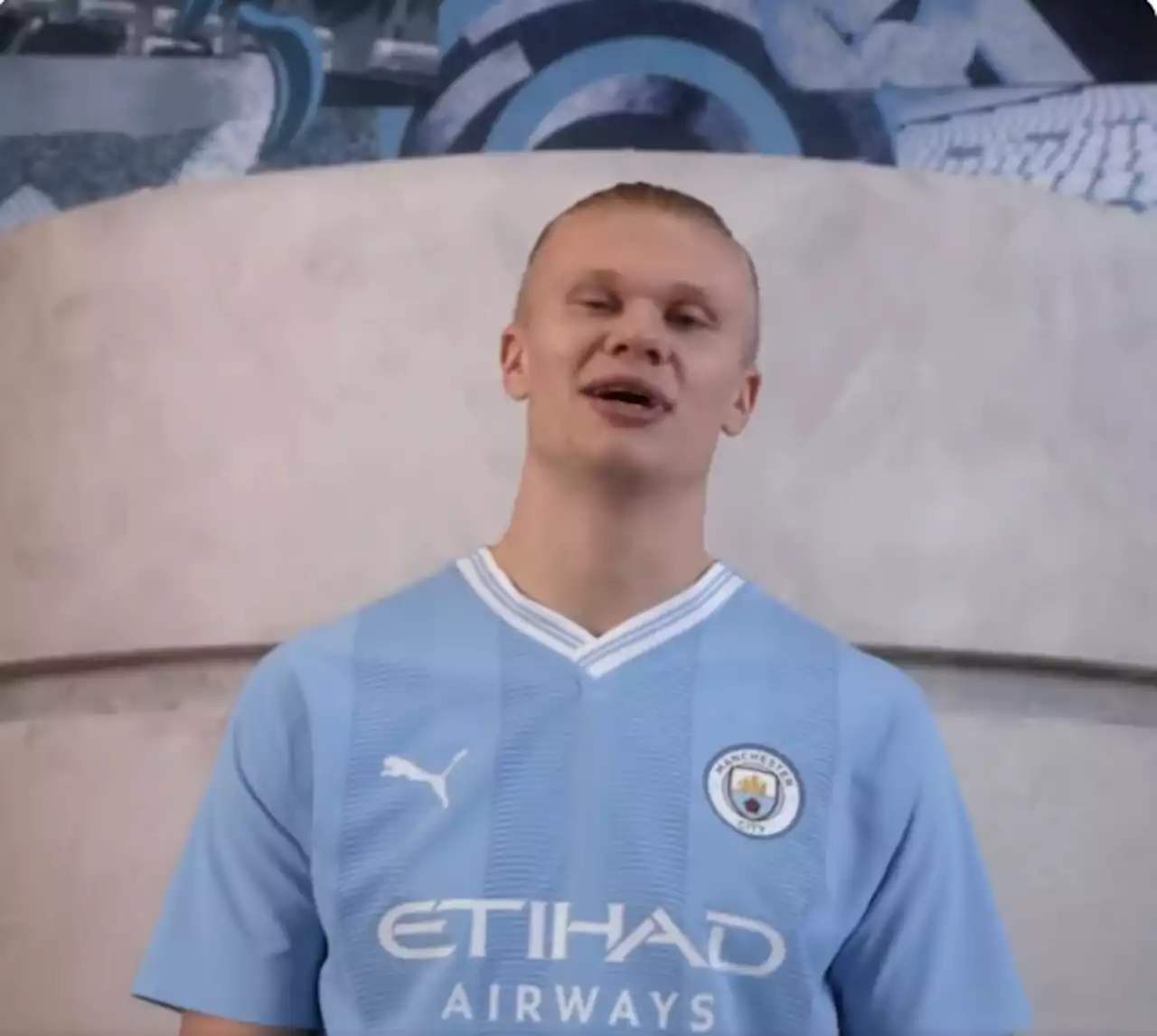 Erling Haaland sends message to Man United as Man City unveil 2023/24 home kit