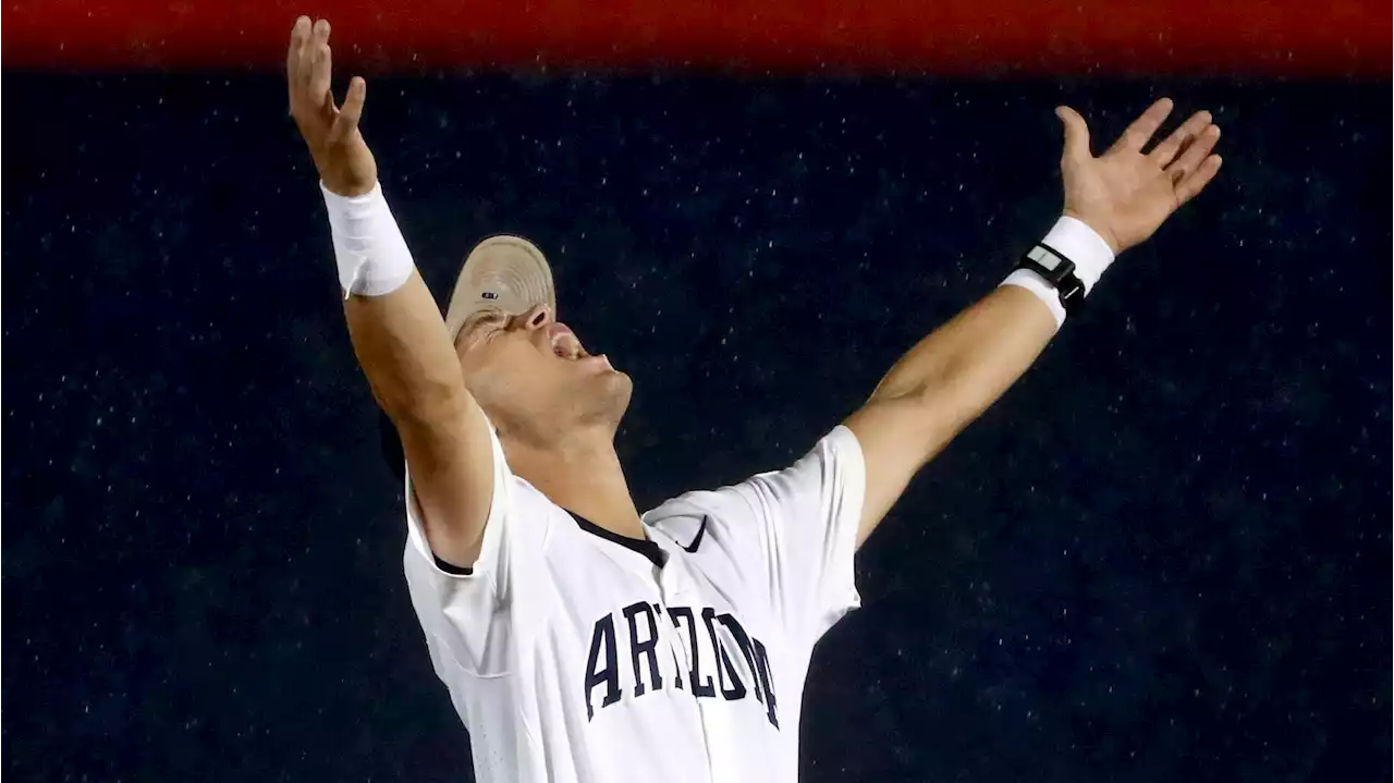 Photos: Rain and lightning postpone the opener of the University of Arizona season ending series with USC, Pac 12 baseball