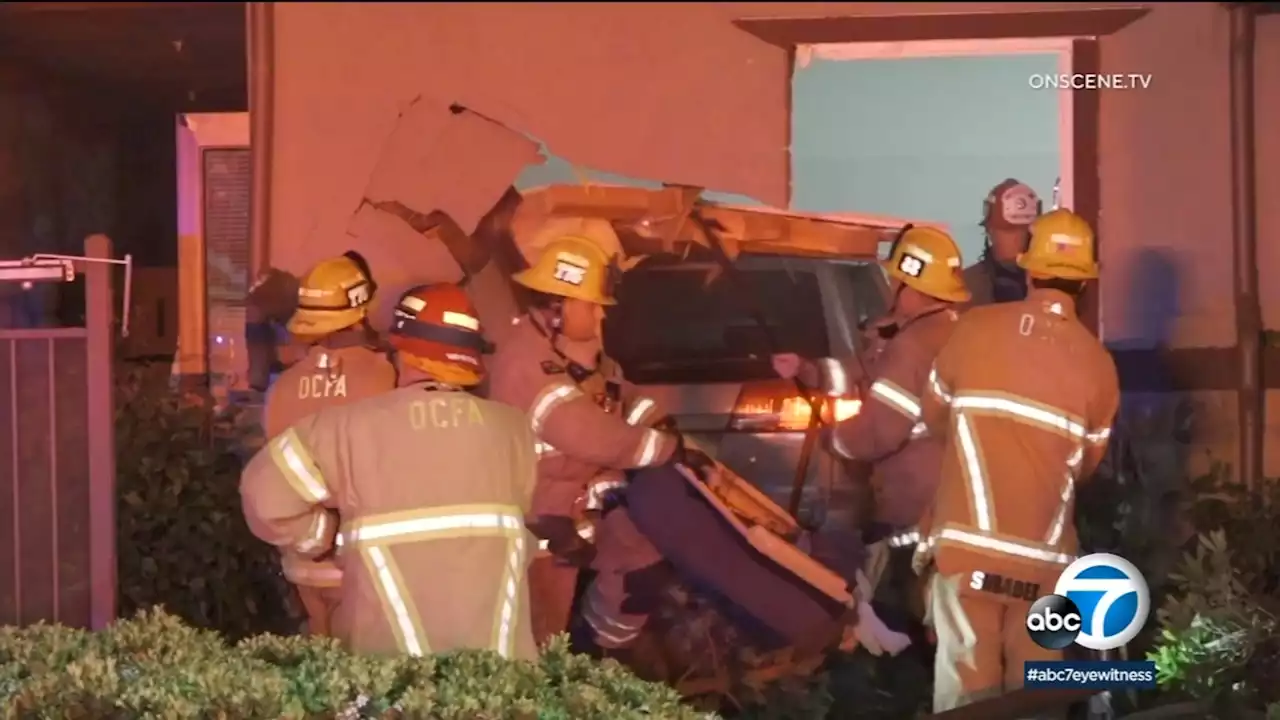 Driver sought after crashing into Santa Ana apartment, critically injuring woman inside