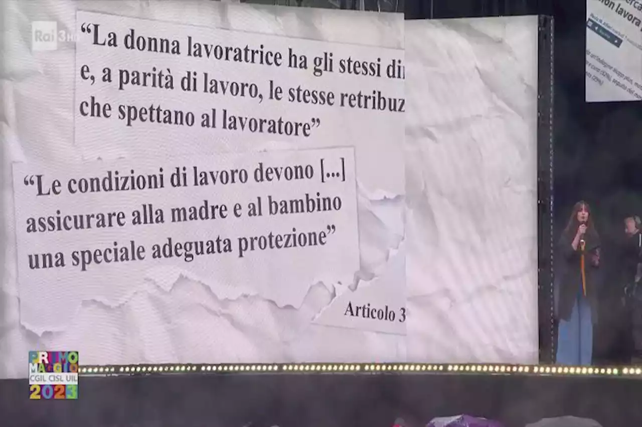 Concerto 1 maggio, monologo di Ambra sui diritti delle donne - Video