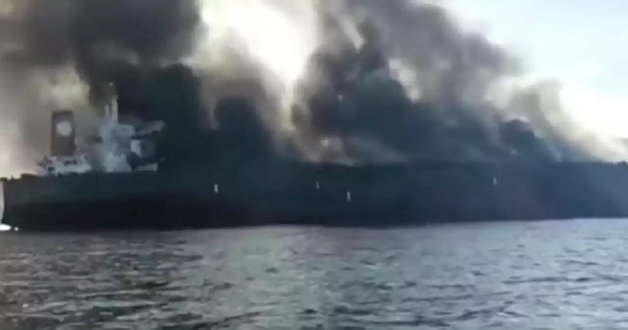 3 crew missing after tanker catches fire off Malaysia