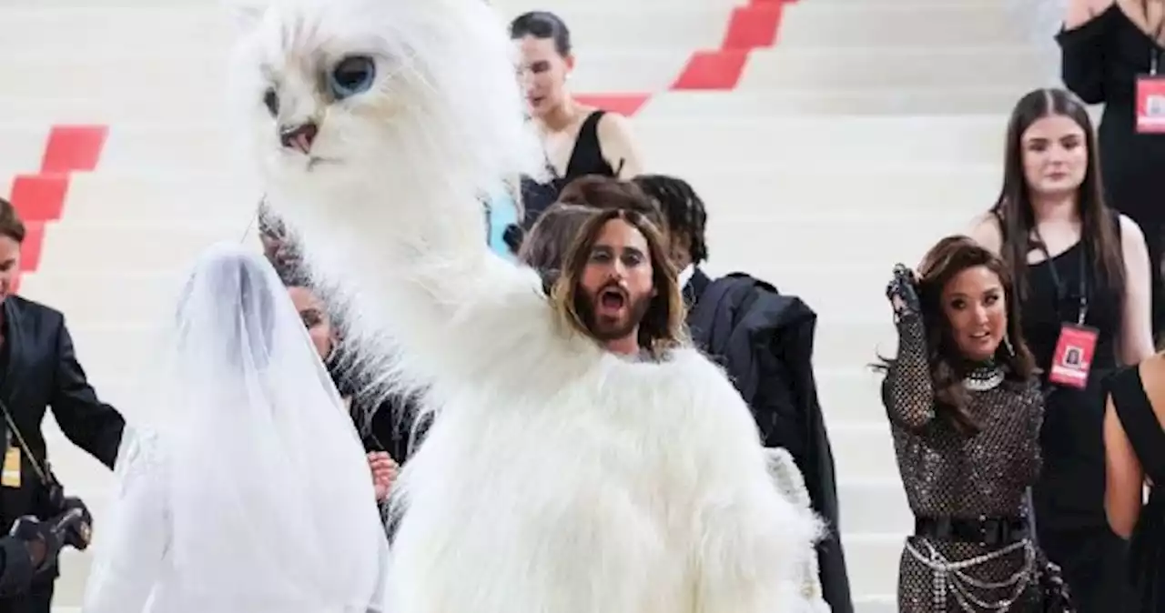 Jared Leto dresses as Karl Lagerfeld's cat at Met Gala 2023