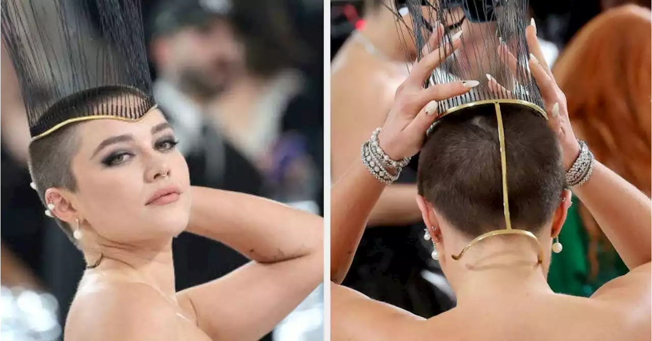 Florence Pugh Debuted A Buzz Cut At The Met Gala, And, Of Course, She Looks Phenomenal