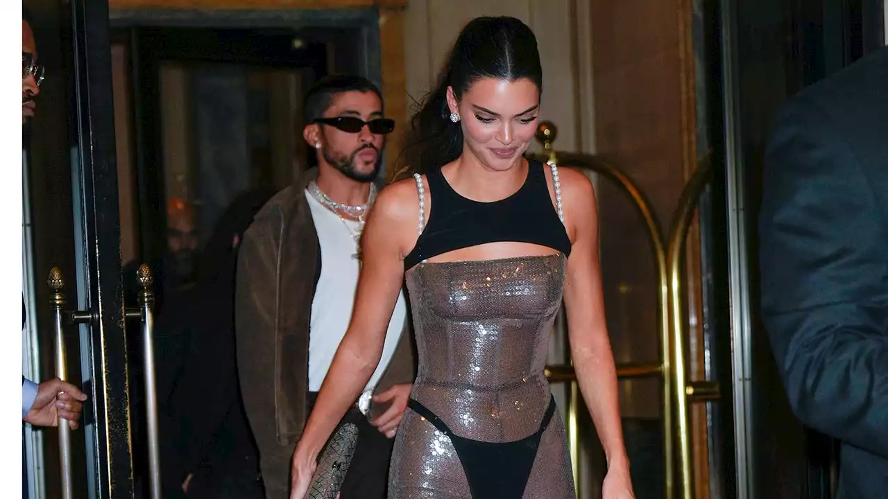 Kendall Jenner Rocks Thong Look With Bad Bunny at Met After-Party