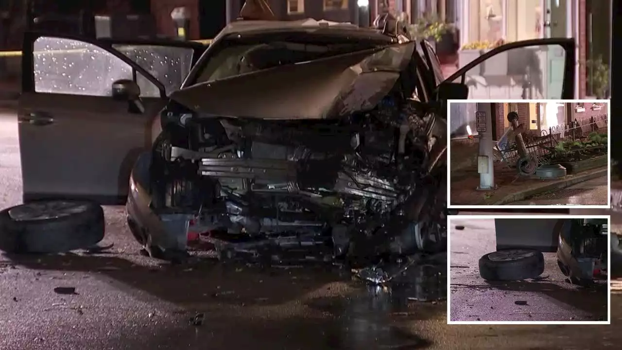 2 stolen cars crash in downtown West Chester, send 5 to the hospital with injuries: police