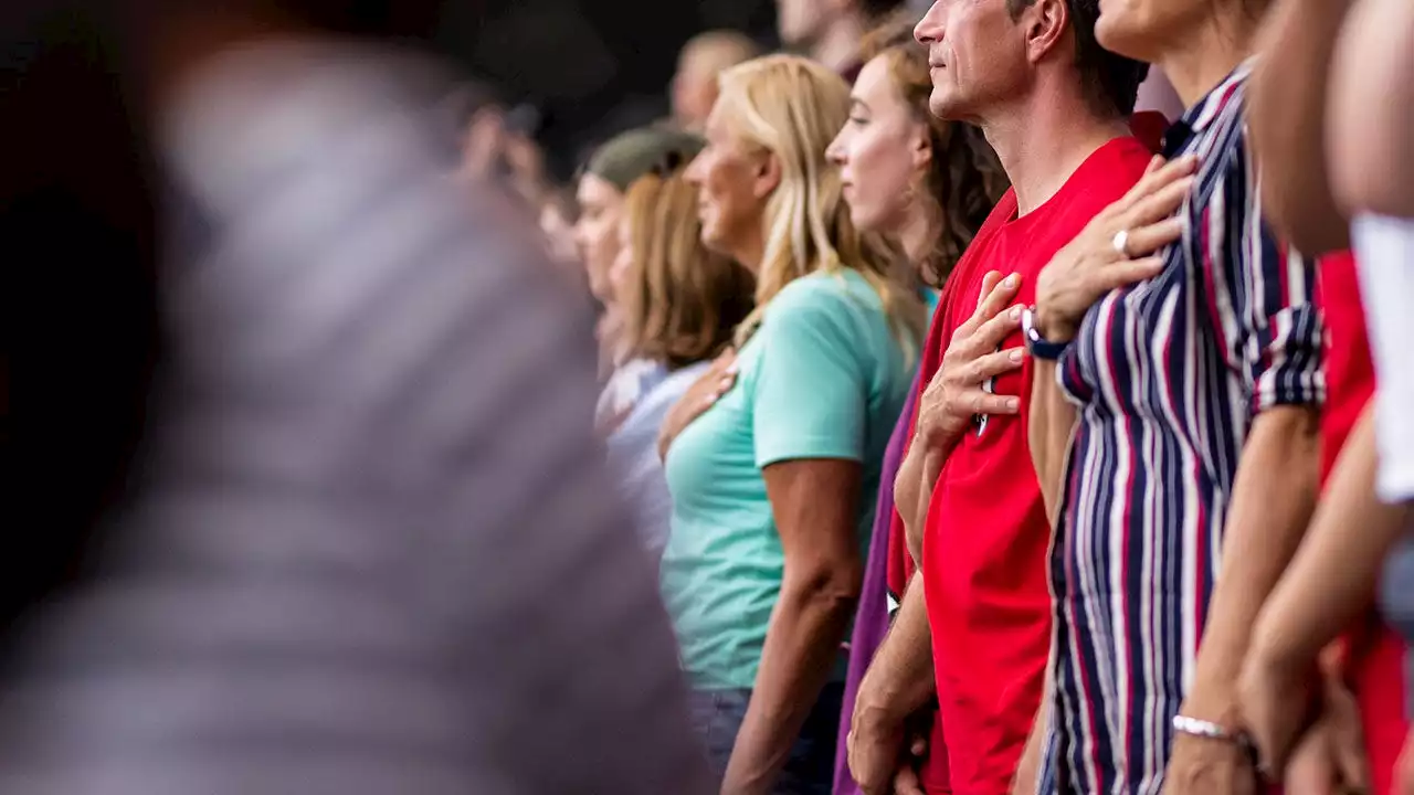 People standing for national anthem horrifies progressives in viral video: 'Dangerous situation'