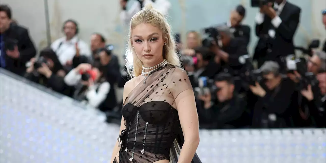 Gigi Hadid Puts a Moody Spin on the Naked Dress at the 2023 Met Gala