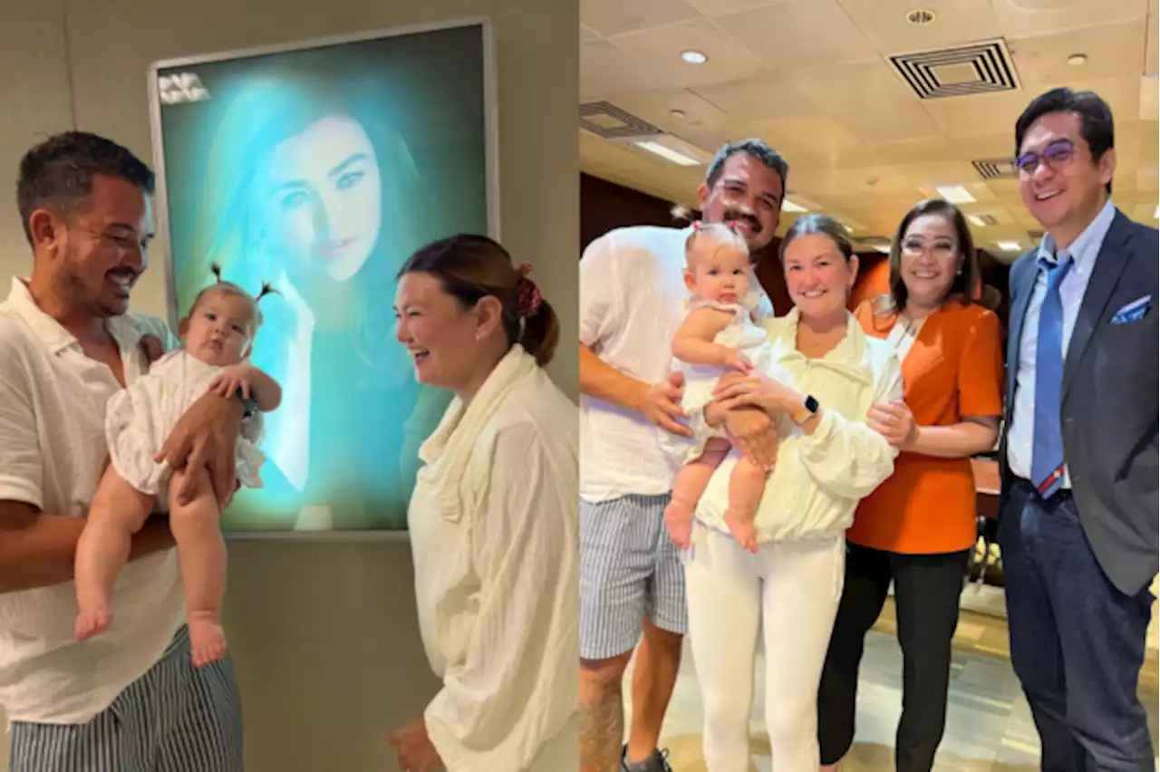 Angelica Panganiban gets sentimental while touring fiancé Gregg Homan, baby girl around ABS-CBN