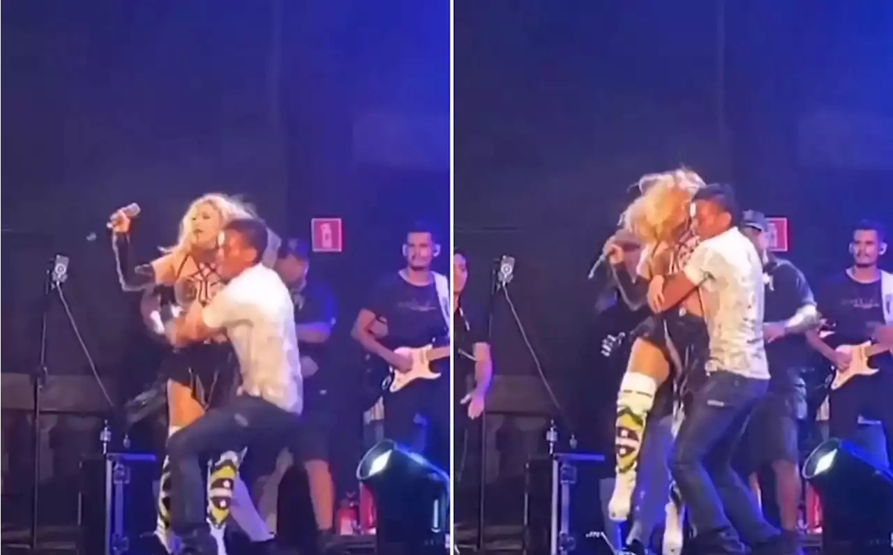 Fã invade palco de Joelma durante show e assusta cantora; vídeo