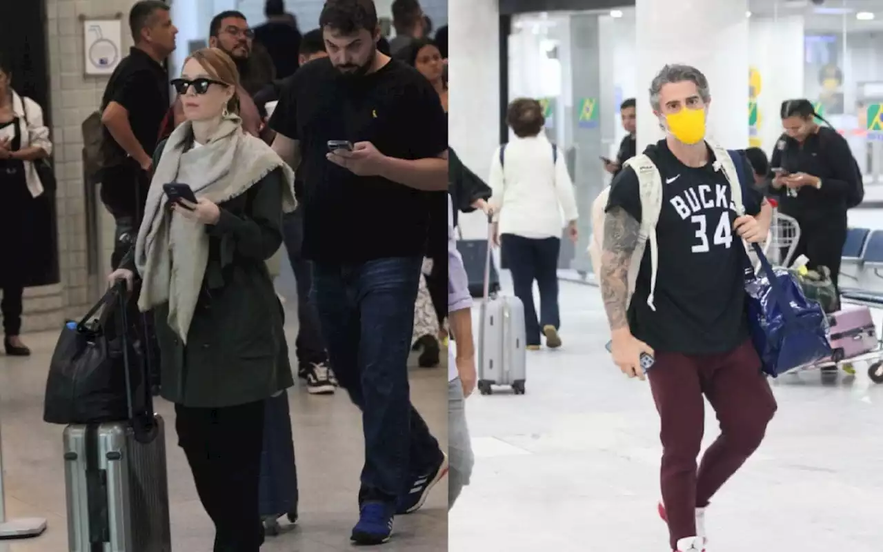 Marcos Mion e Mariana Ximenes desembarcam em aeroporto do Rio | Celebridades | O Dia